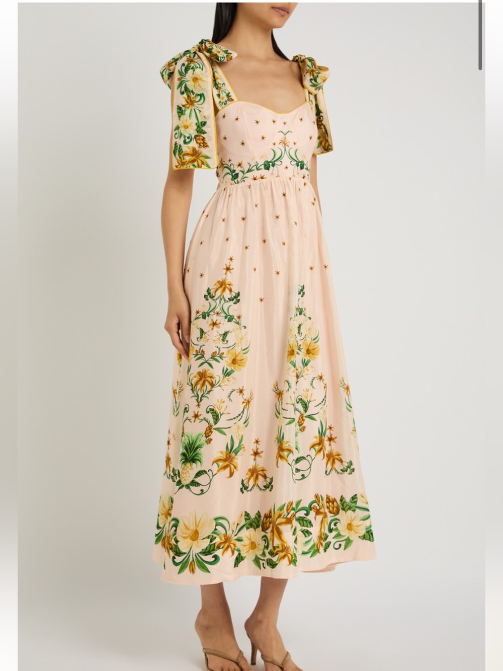 Farm Rio: Botanical Beauty floral cotton-blend midi dress - Picture 2 of 13
